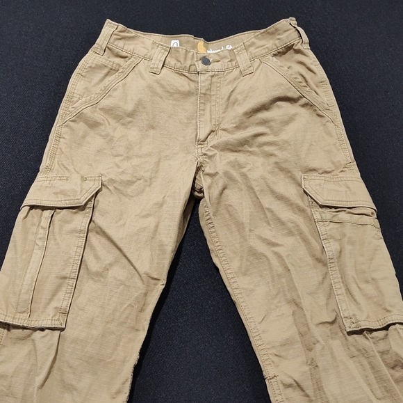 Carhartt Men's Relaxed Fit Straight Force Tan Cargo Pants, 30x30 - Picture 2 of 13